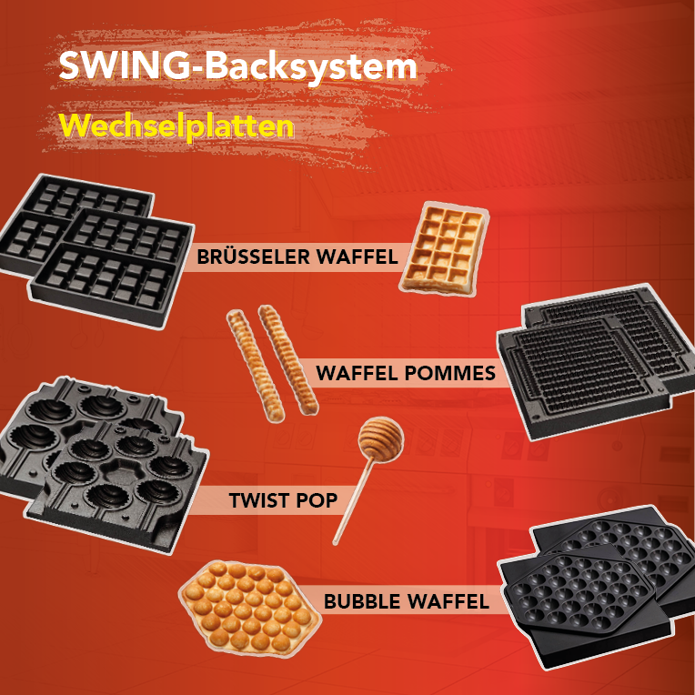 Neumärker SWiNG-Backsystem 12-40420DT schwenkbares Waffeleisen
