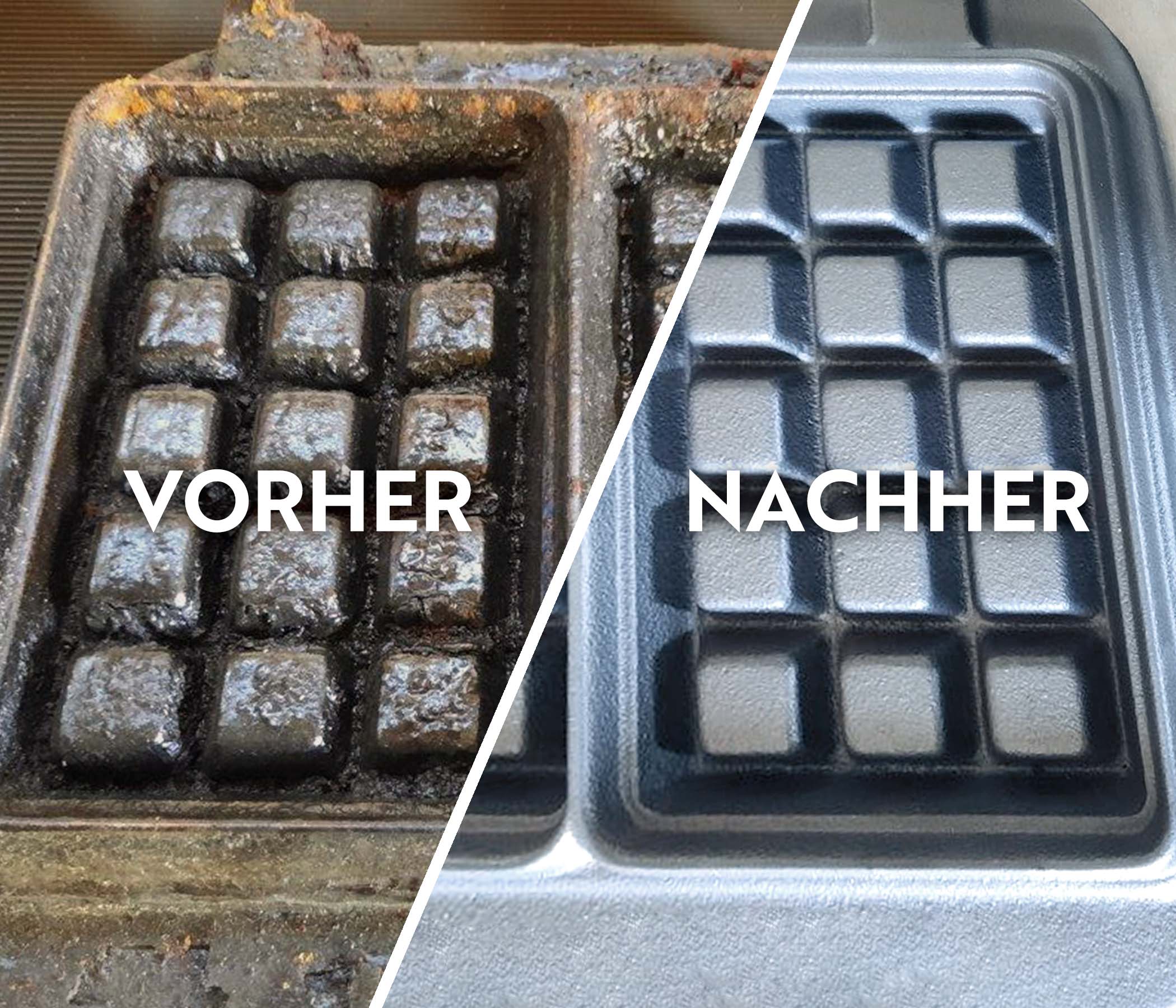 Back & Clean Reinigungs-Service für GUSS-EISEN Waffel-Backplatten