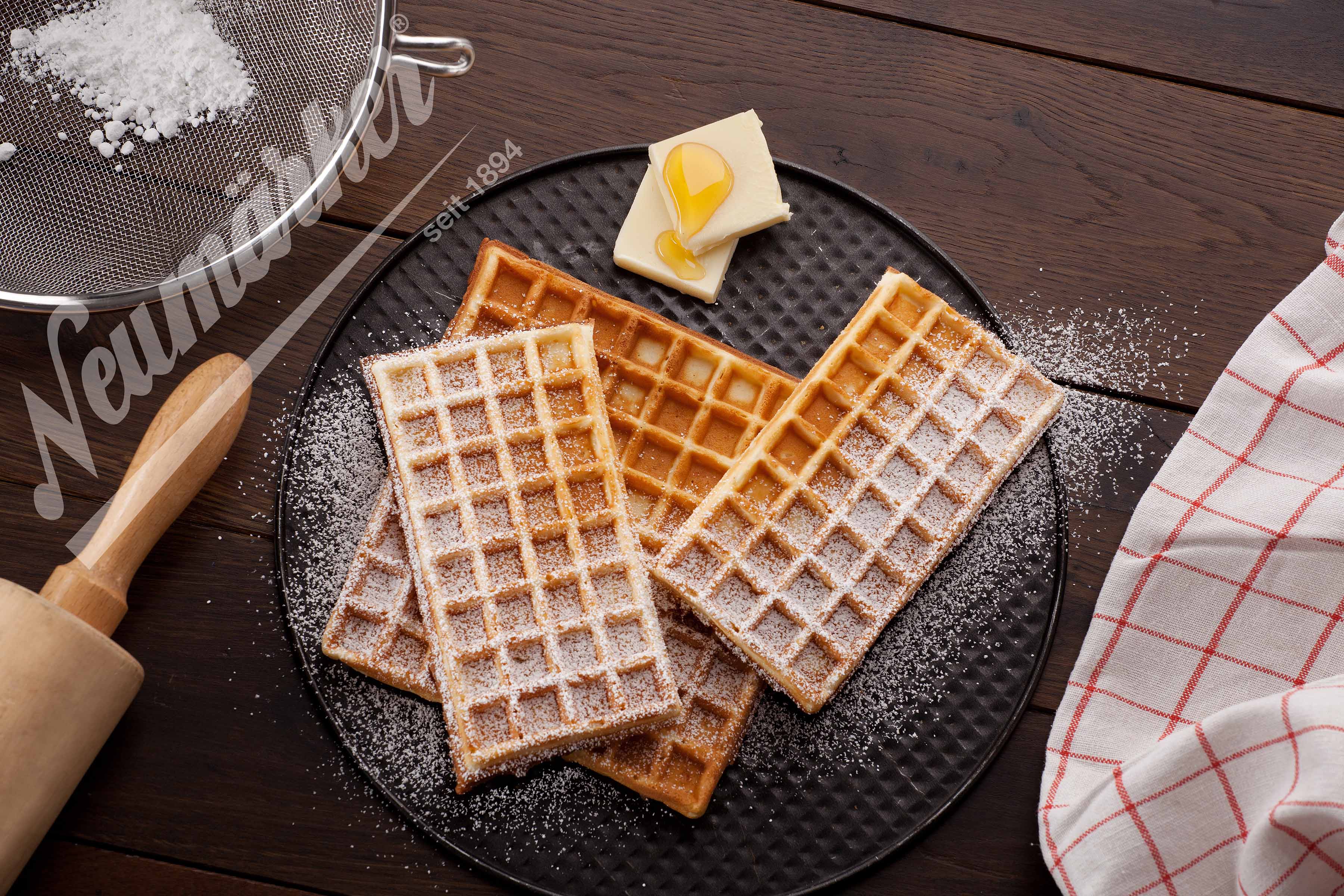 Neumärker Waffeleisen-Wechselplatte Kantwaffel für Backsystem & Thermocook