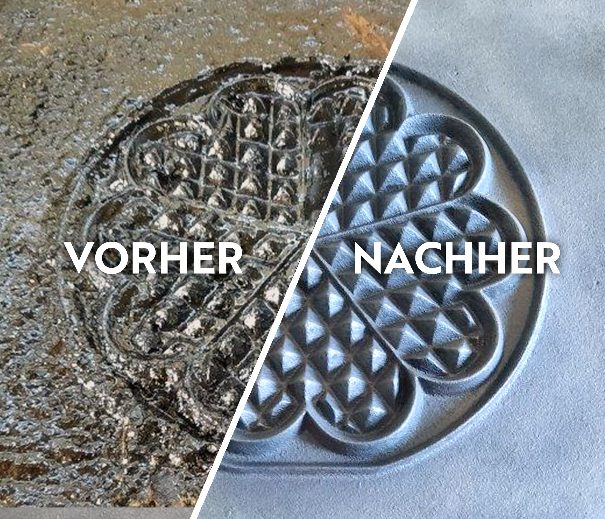Back & Clean Reinigungs-Service für GUSS-EISEN Waffel-Backplatten