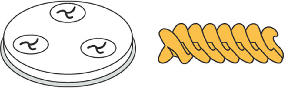 Pasta-Scheibe Ø 50 mm Fusilli - für MPF 1,5