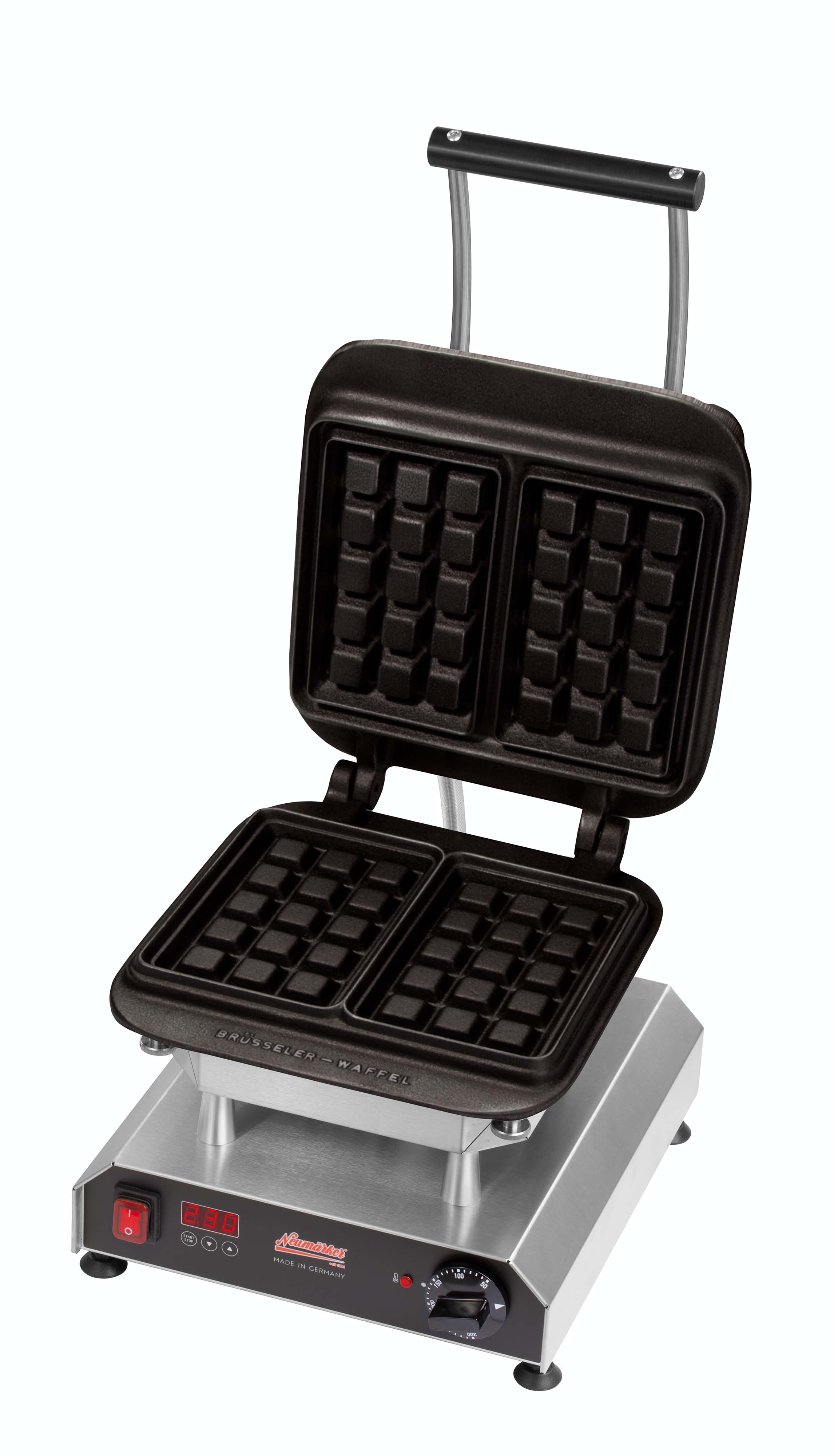 Neumärker Waffeleisen Thermocook® inkl. Brüsseler Waffel Wechselplatten (Gusseisen antihaftbeschicht