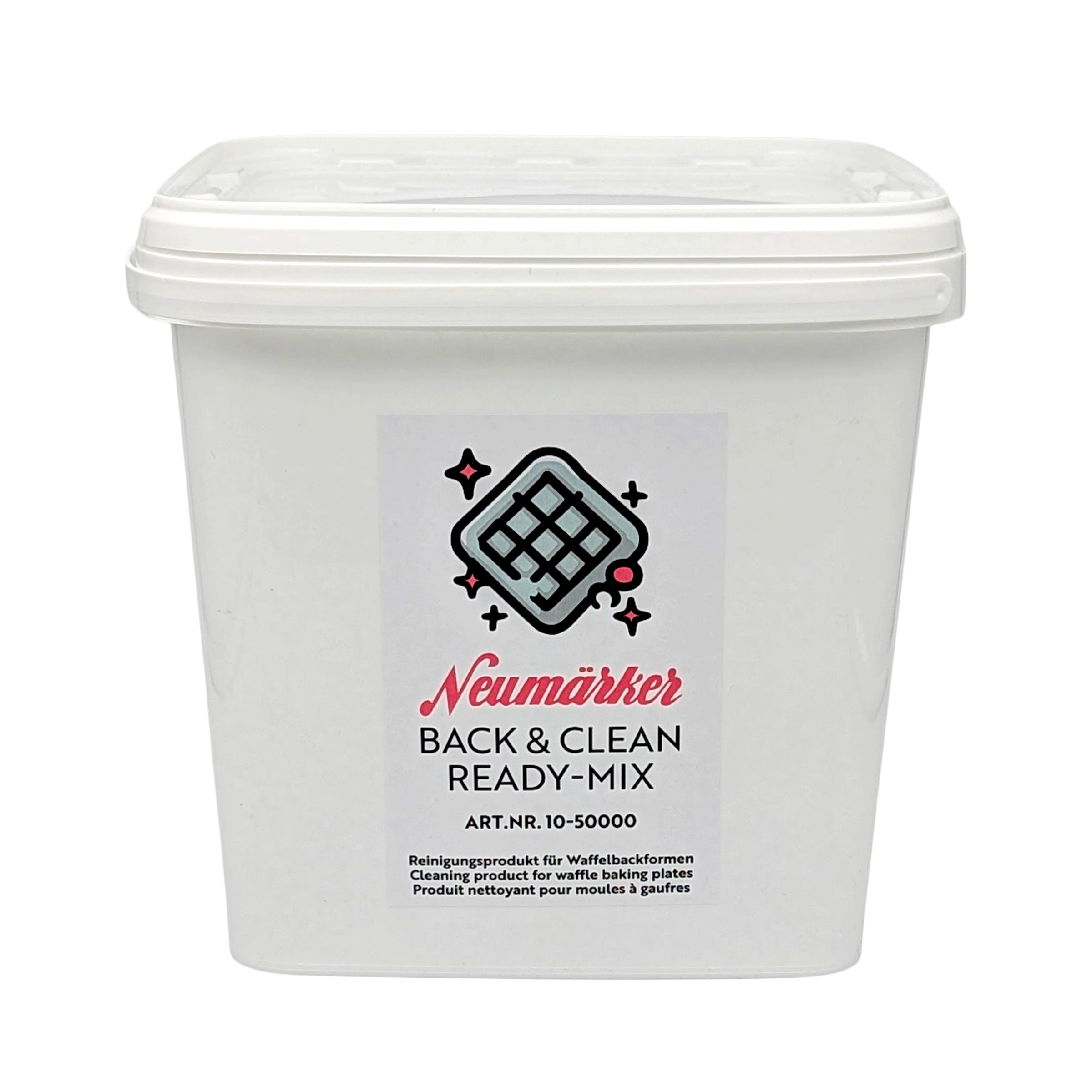 Back & Clean Ready-Mix, Reinigungswaffel als Backmischung für das Waffeleisen