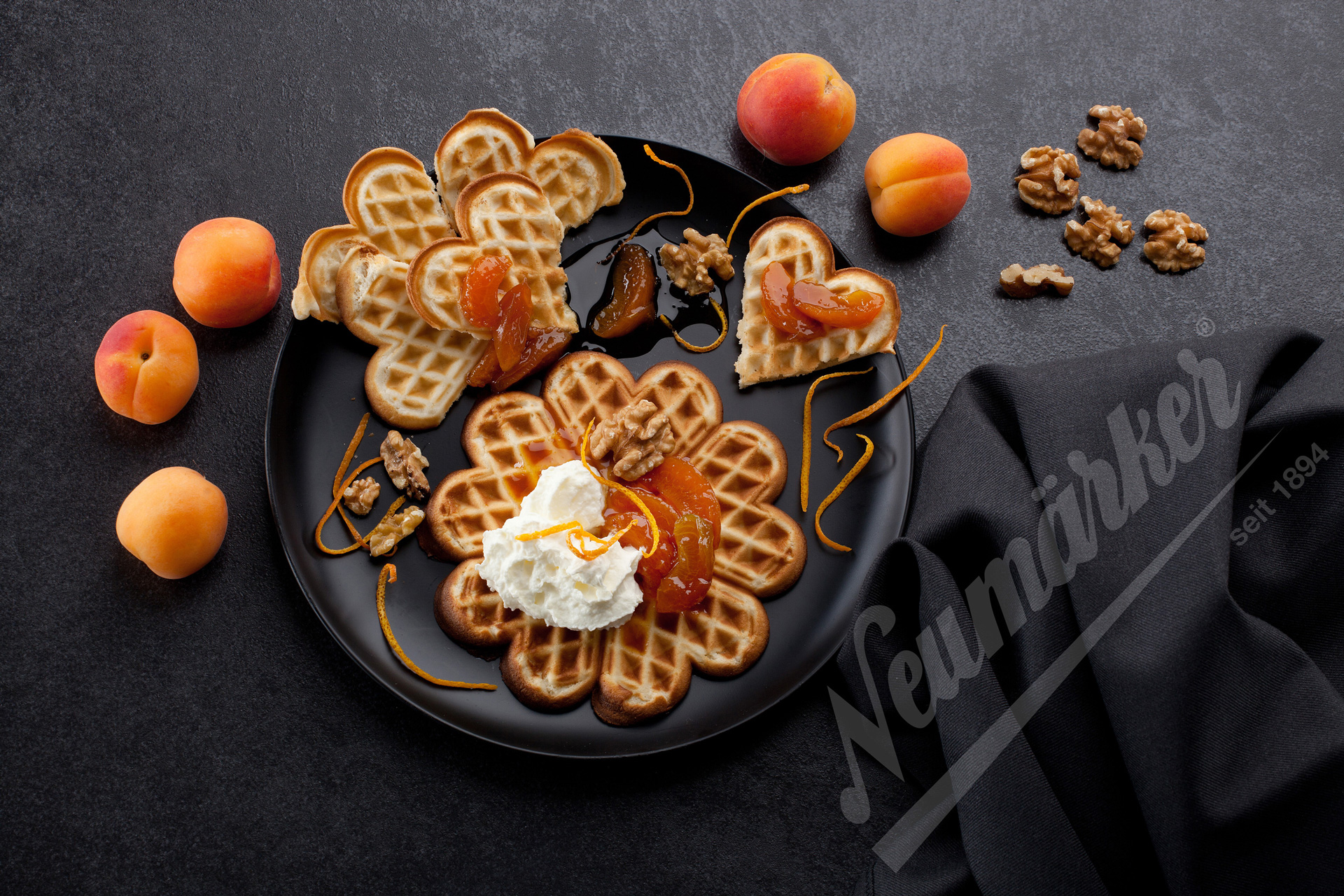 Neumärker  Waffeleisen-Wechselplatte kleine Herzwaffel für Backsystem & Thermocook