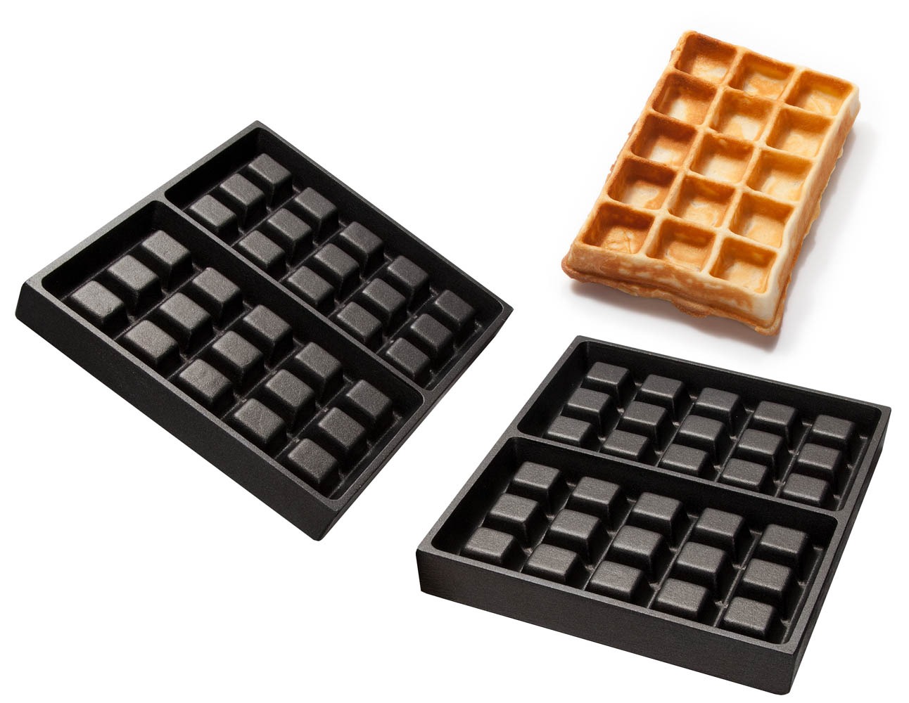 Brüsseler Waffel Backplattensatz - für SWiNG-Backsystem