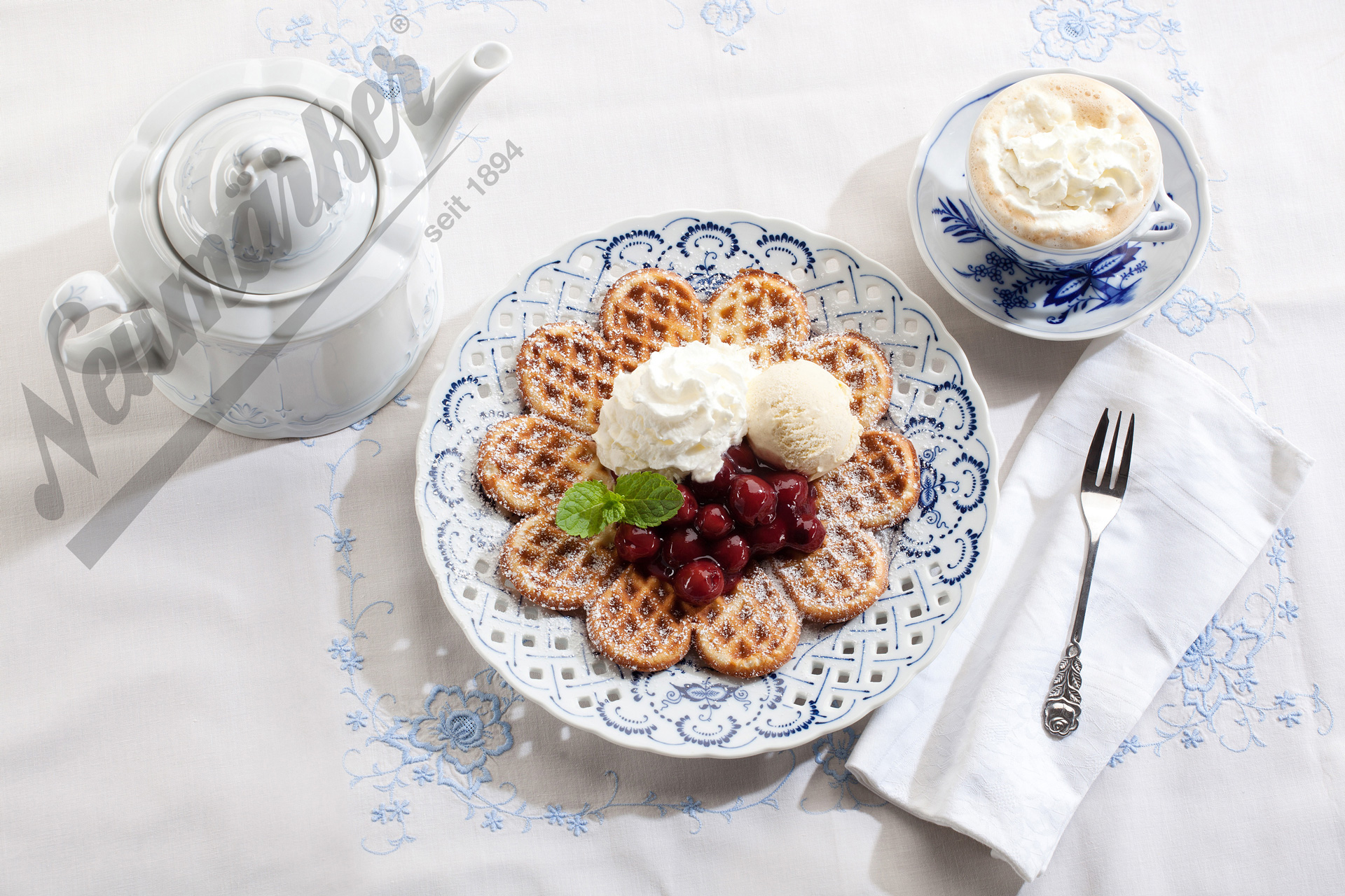 Waffeleisen-Wechselplatte große Herzwaffel AMORE von Neumärker 32-40720