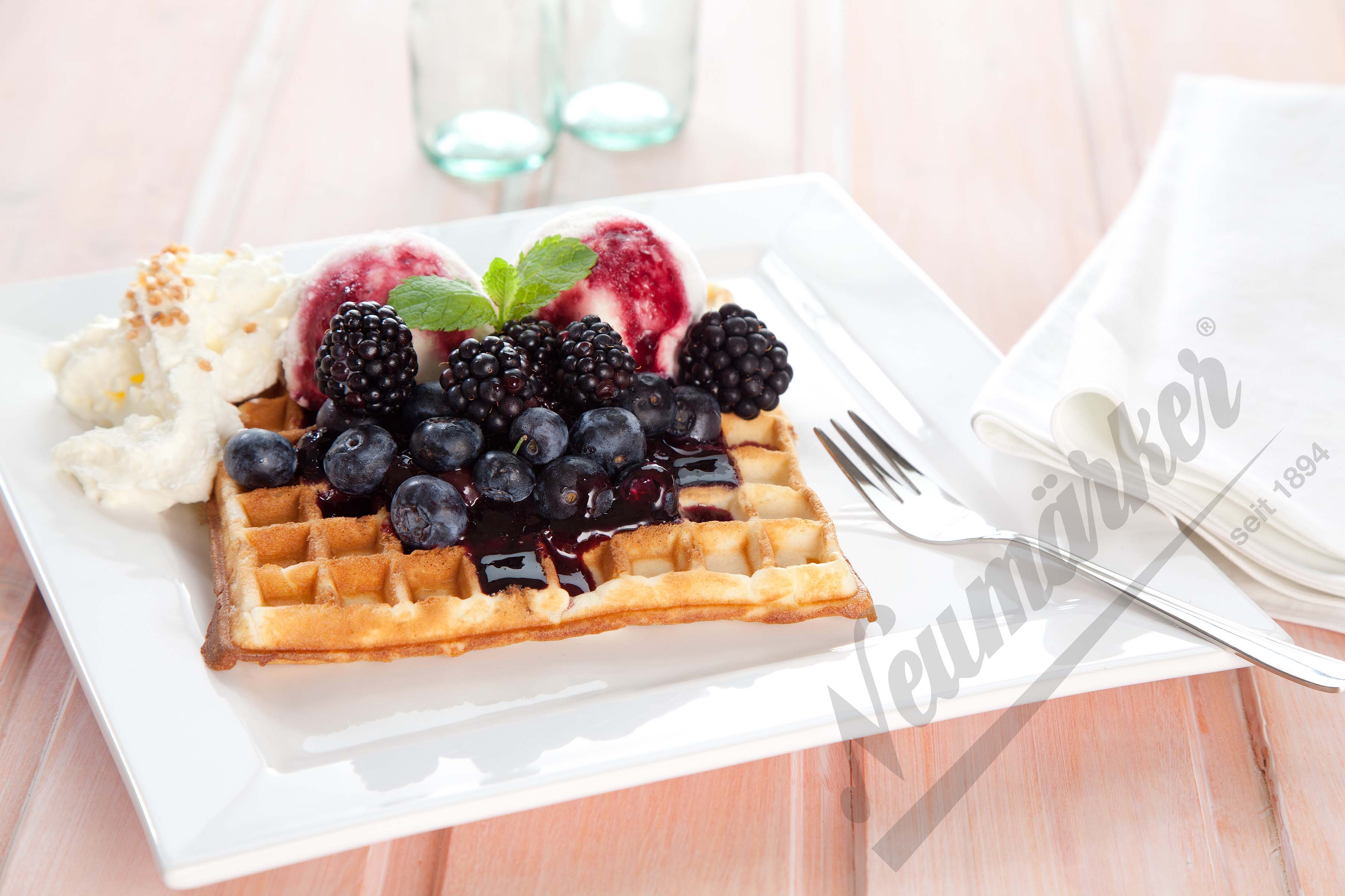 Neumärker Waffeleisen-Wechselplatte Kantwaffel für Backsystem & Thermocook