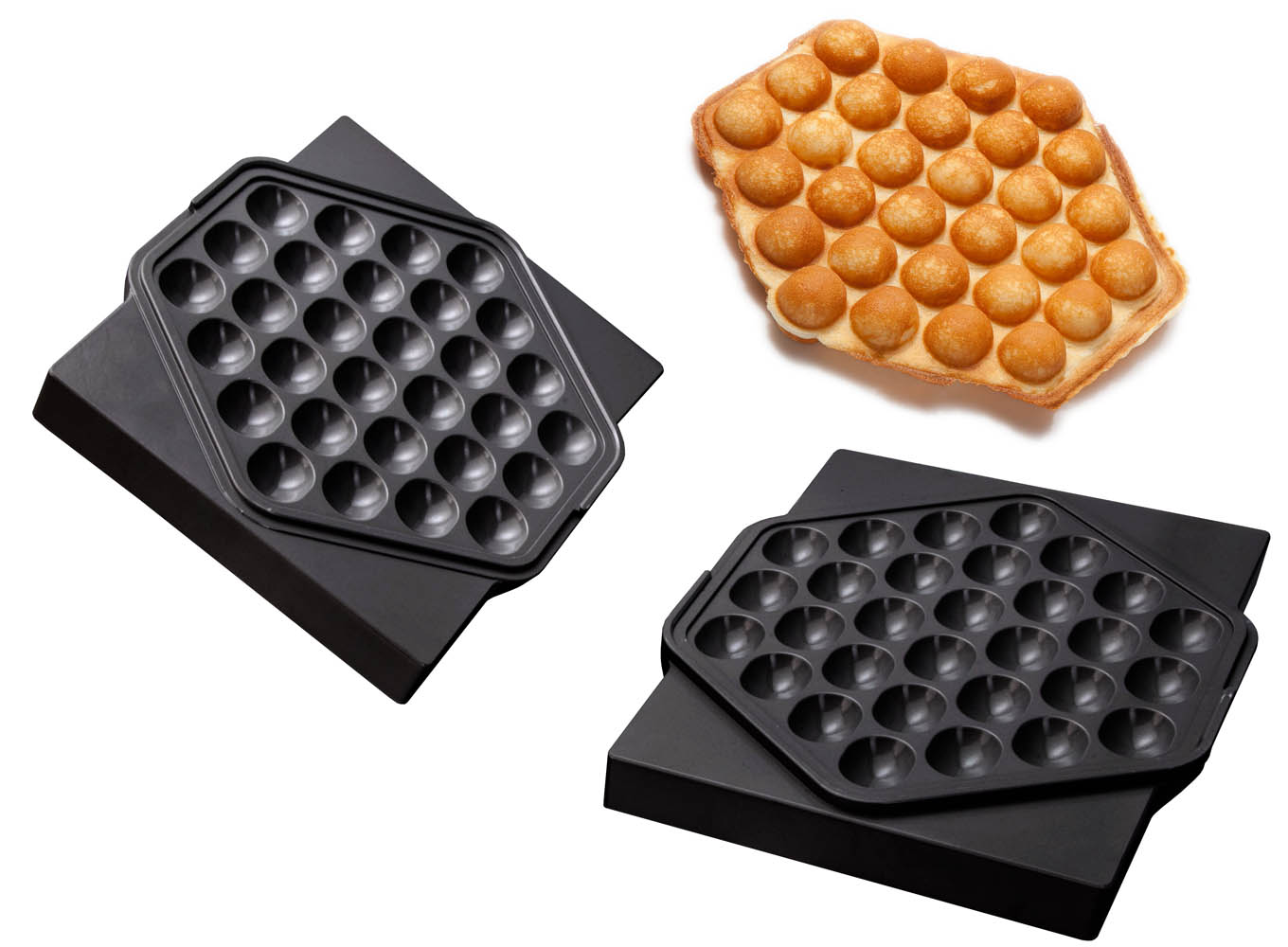 Bubble Waffel Backplattensatz - für SWiNG-Backsystem Neumärker 31-40431